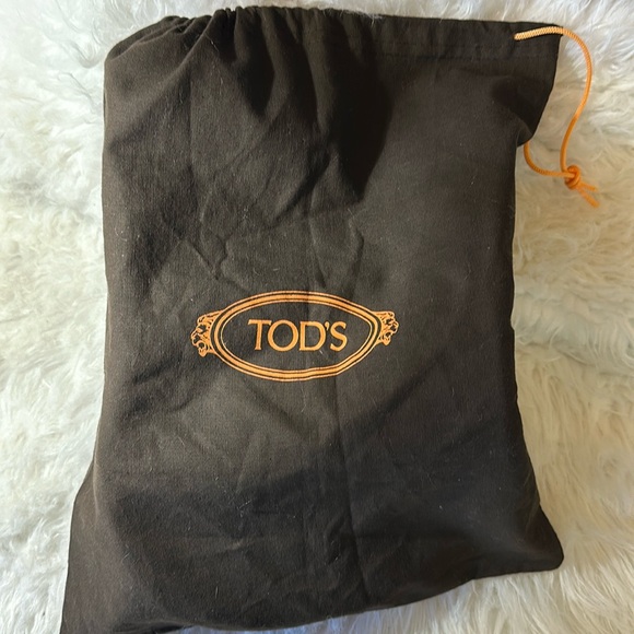 EUC TODS leather suede & canvas hobo shoulder bag - Picture 13 of 15